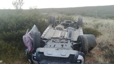 Un hombre herido tras volcar sobre Ruta 6, camino a Jacobacci