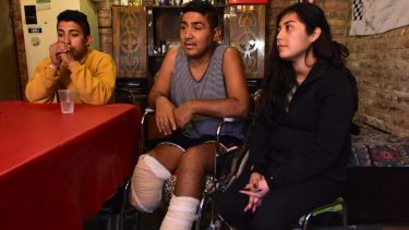 Martín Jara a dos meses del accidente en Río Colorado. Foto: Gonzalo Maldonado.