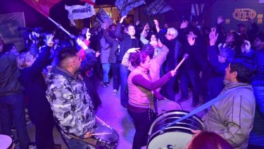 Con las primeras tendencias, el Frente de Todos celebraba en Río Negro