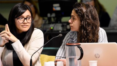 Natalia Hormazábal y Mariana Derni, querellantes del Ceprdh foto Cecilia Maletti)