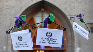 La intervención se hizo al conmemorarse un año del rechazo en el Senado al proyecto de legalización que contaba con media sanción de Diputados. Foto: Florencia Salto,