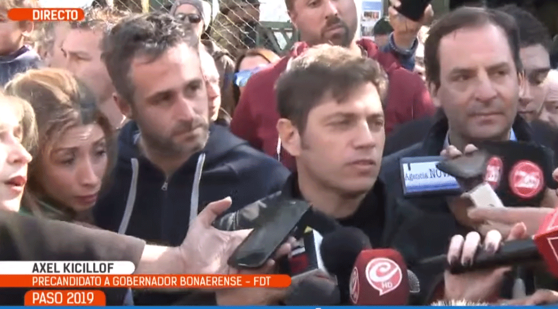 Así habló Axel Kicillof luego de votar. Imagen: captura de TV.