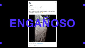 El video de la calle inundada es en Belgrano, no en el sitio donde Macri dijo que no se inunda más