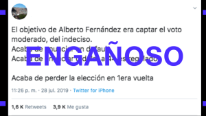 Es falso que Alberto Fernández anunció un default, aunque sí dijo que “el dólar está retrasado”