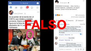 Es falso que "La Cheta", procesada por liderar una banda, es candidata del Frente de Todos