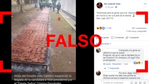 No, esta foto no es del acto de campaña de CFK en San Juan en julio pasado