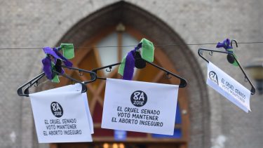 Intervención con perchas en Neuquén a un año de la votación del aborto
