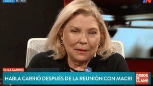 Carrió: «Hay gente de Cambiemos interesada en debilitar al Presidente»