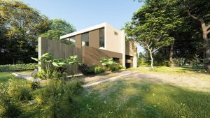 Recorré la arquitectura de esta casa de presencia contundente, en Roca