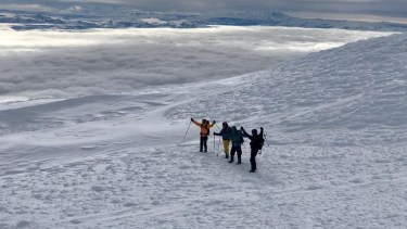 Una de las fotografías que los escaladores enviaron al Parque Lanín. Foto Parque Nacional Lanín