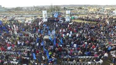 El acto se realizó en el predio de Afuven, frente a la terminal de ómnibus.