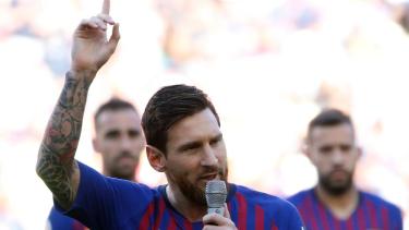 Messi le habló a los hinchas del Barcelona en su regreso al Camp Nou
