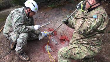Gran parte del macizo quedó en pie. Foto: gentileza