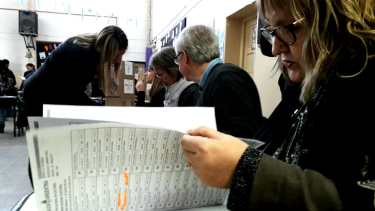 PASO 2918: Ya se vota en CIpolletti. (Foto: Mauro Pérez)