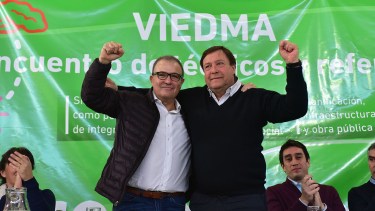 Weretilnek acompañó el lanzamiento de Pesatti en la capital provincial. Fotos: Mauricio Martin