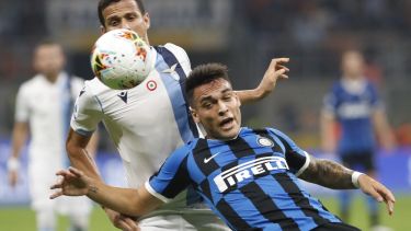 Lautaro Martínez ingresó faltando 13 minutos en el Inter.