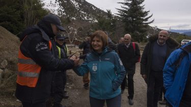 Patricia Bullrich estuvo en Bariloche en varias oportunidades y en un foro de Llao Llao habló con Carreras de su candidatura. Archivo