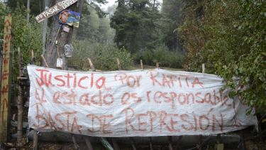 La comunidad mapuche Lafken Winkul Mapu se instaló en tierras de Parques Nacionales en Mascardi en 2017 y allí fue asesinado Rafael Nahuel. Archivo