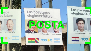 Son verdaderos los carteles de campaña del Frente de Todos para comunidades extranjeras en Lomas de Zamora