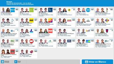 En las elecciones de hoy se utiliza el sistema de boleta única electrónica.