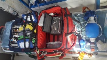 La ambulancia quedó fuera de servicio sin los instrumentos. (Foto: Gentileza.-)