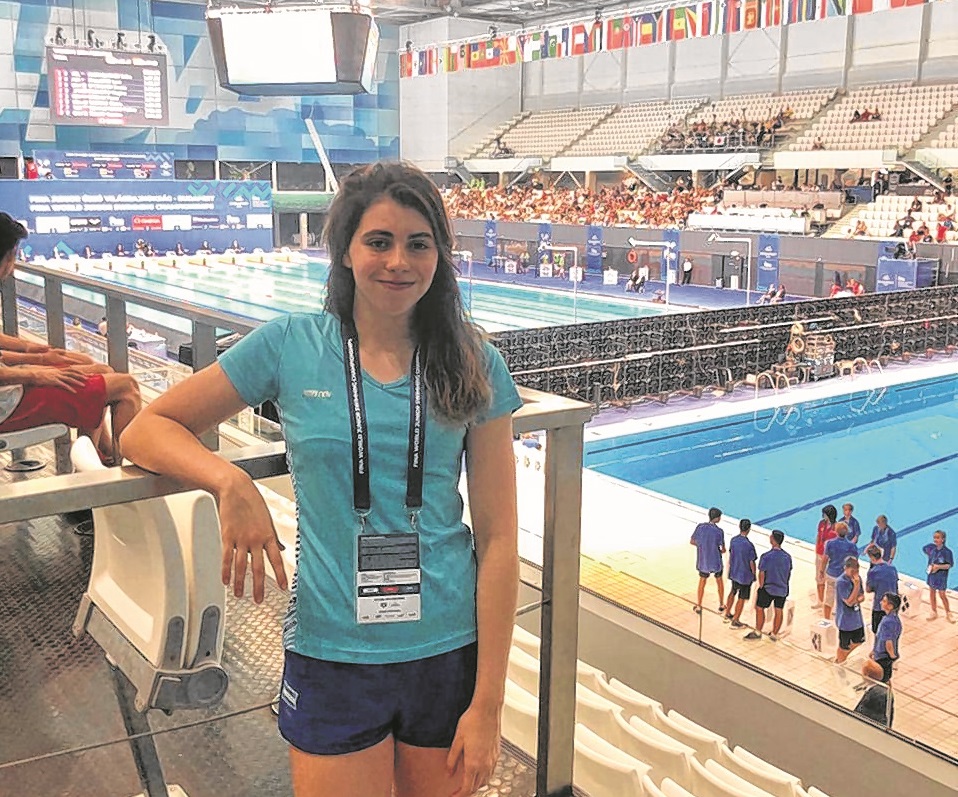 Anna Hussmann participó en Budapest del Mundial de Natación- Gentileza