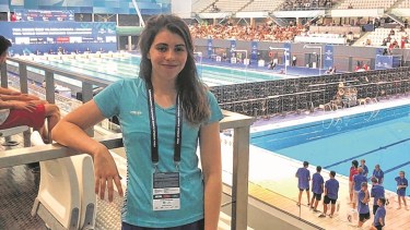 Anna Hussmann participó en Budapest del Mundial de Natación- Gentileza