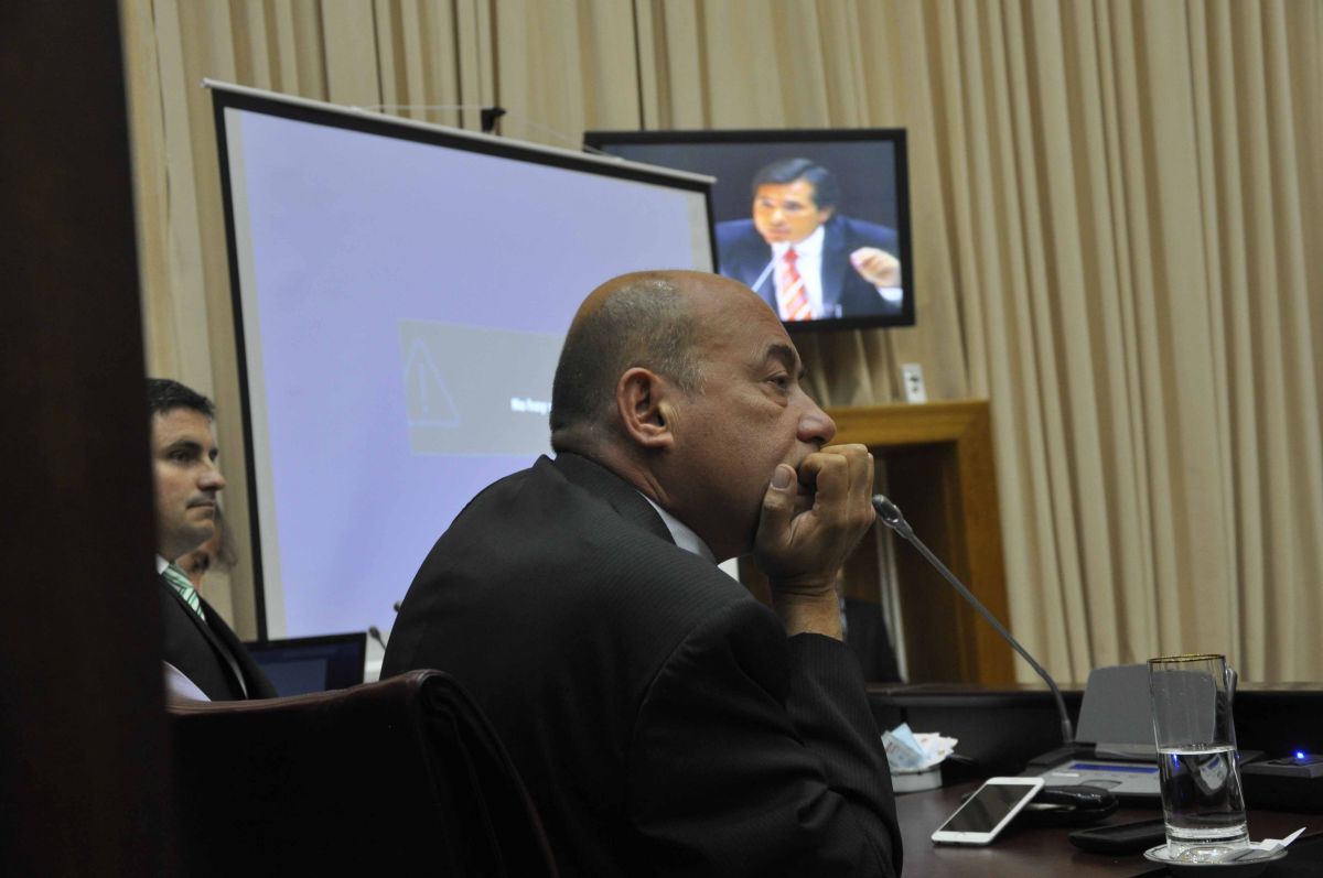 Marcelo Muñoz  durante la realización del jury en la Legislatura neuquina. Foto: Archivo Yamil Regules