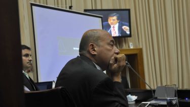 Marcelo Muñoz  durante la realización del jury en la Legislatura neuquina. Foto: Archivo Yamil Regules