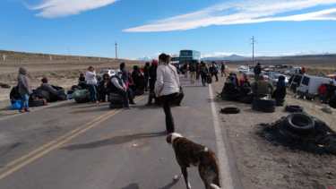 El corte de desocupados sobre la ruta 22. Foto: Gentileza