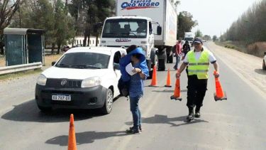Los estudiantes de la facultad de Ciencias Agrerias piden por seguridad vial. Foto: Mauro Pérez