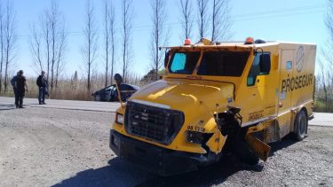 El siniestro ocurrió a la altura de la despensa La Titina, en Allen (foto: Alejandro Carnevale)
