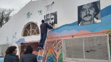 Mural por la memoria en la Escuela Náutica de Viedma