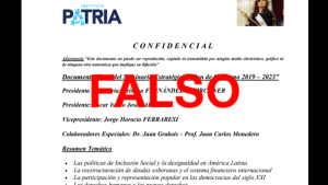 Viral en WhatsApp: es falso el supuesto documento confidencial del Instituto Patria