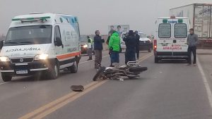 Tres heridos en un choque de motos sobre la Autovía Norte