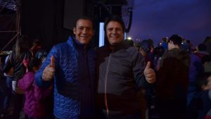 Gutiérrez y Gaido «de campaña» en el recital de Paulo Londra