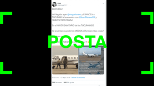 Es cierto que Magario y Espinoza viajaron en un avión estatal de Tucumán al acto con Alberto Fernández