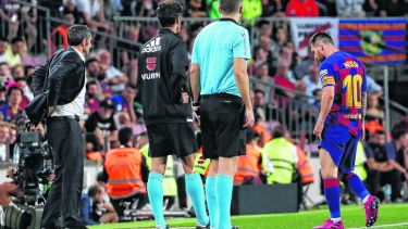 La Pulga jugó sólo un tiempo en la victoria de Barcelona ante Villarreal 2-1.