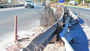 La ruta 7 está en mal estado y es peligrosa