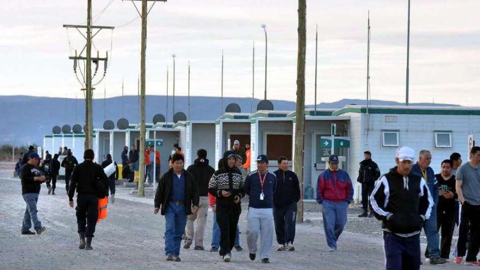En Pata Mora la minera estableció un pueblo temporario para alojar al personal. Foto losandes.com.ar