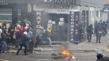 Disturbios en Ecuador. Foto: AP.