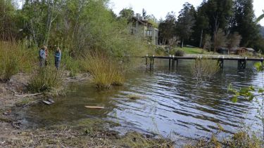 El recorrido fue por la costa del lago a la altura del kilómetro 16,5. Foto: Alfredo Leiva
