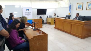 En la Oficina Judicial de Cutral Co se concretó la audiencia. Foto: Andrea Vázquez