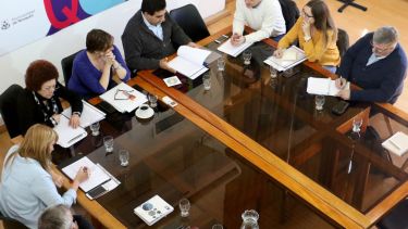 La reunión se realizó este miércoles en la Sala de Situación de la Municipalidad. Foto Prensa Municipalidad de Neuquén