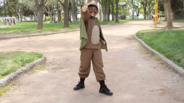 Liebreman, el superhéroe creado por un pequeño dibujante cipoleño. (Gentileza: Darío Sohn)