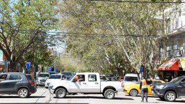 Todo el centro de Neuquén fue cortado por la realización de un acto de campaña de Macri. (Juan Thomes).-