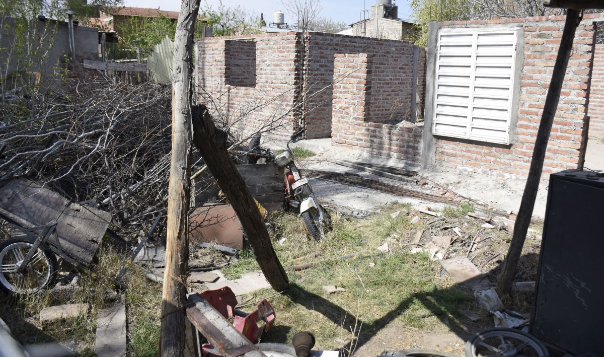Los fondos de la vivienda del acusado Escobar, posible escenario del crimen. Foto: Florencia Salto.
