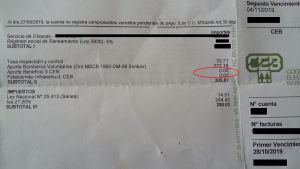Las boletas de la CEB ya llegan con la quita de aportes extra