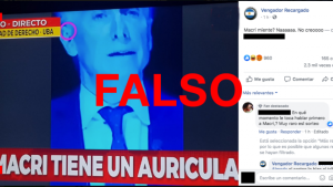Es falso que Macri tenía un auricular durante el debate presidencial