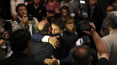 Gaido, durante el acto de proclamación de autoridades en el cine teatro Español. (Archivo/Florencia Salto)